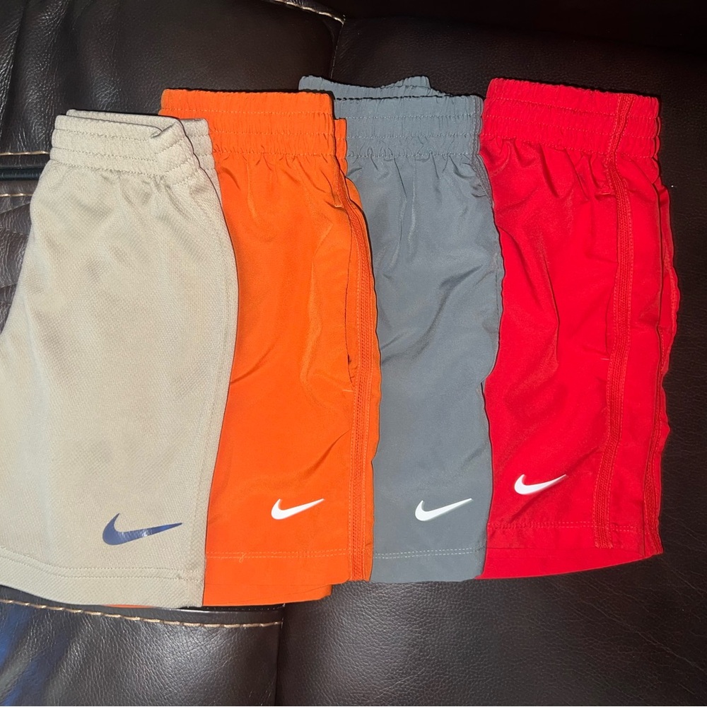 Nike Kids Shorts Set - Red, Orange, Gray, Tan